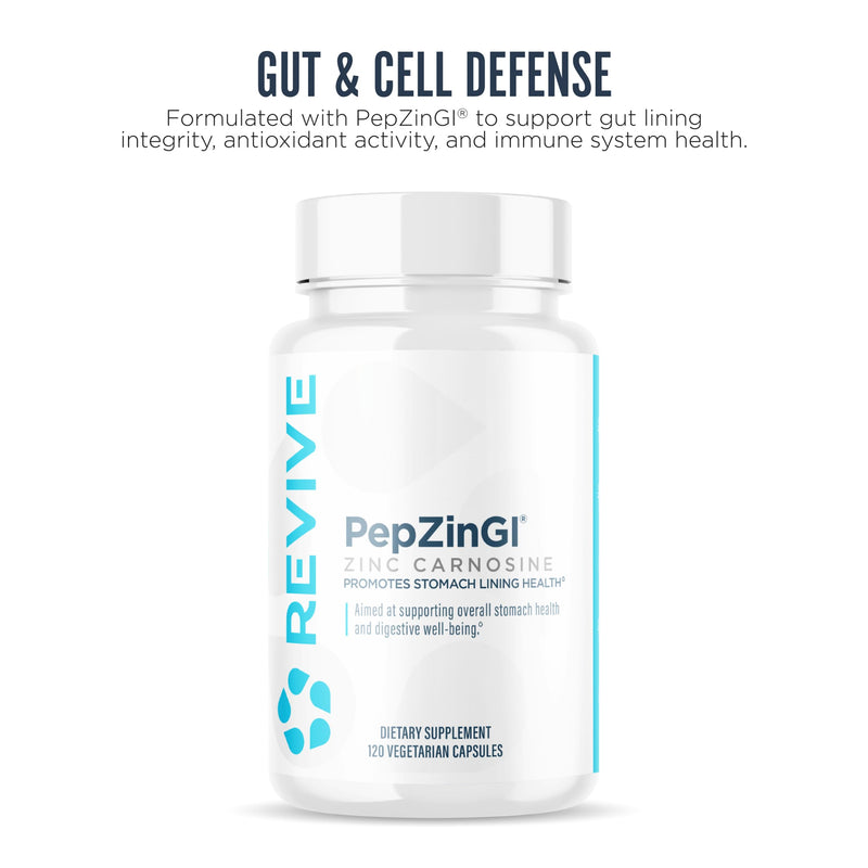 Revive MD Zinc Carnosine Supplement – Gut Health & Immune Support (120 Capsules)