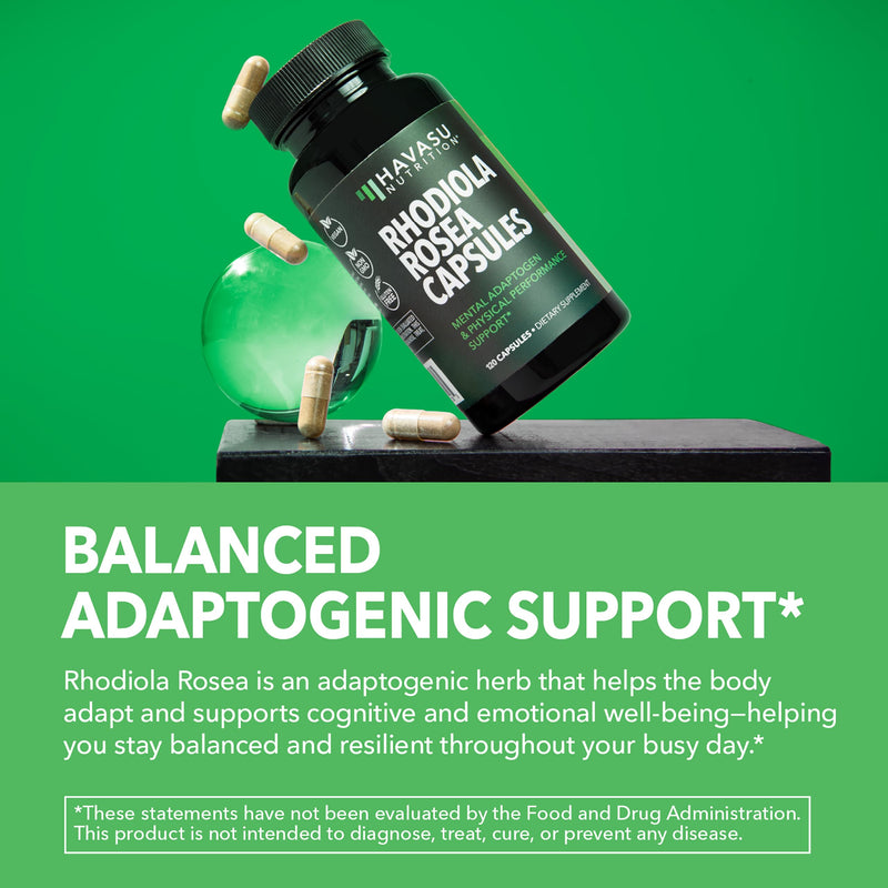 Rhodiola Rosea Supplement - 3% Salidrosides, 4-Month Supply