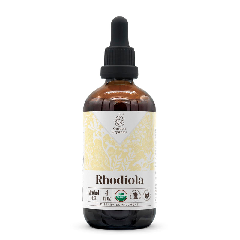 Rhodiola USDA Organic Alcohol-Free Extract – 4 oz Tincture (Rhodiola Rosea)