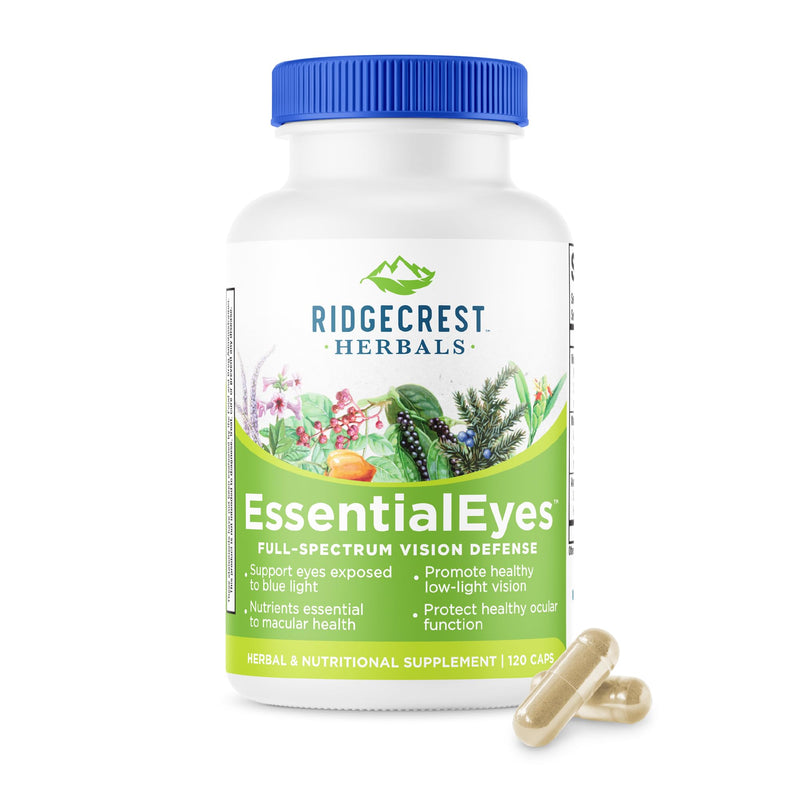 Ridgecrest Herbals EssentialEyes – Natural Eye Vitamin with Lutein, Zeaxanthin & Bilberry Extract | 120 Vegan Caps