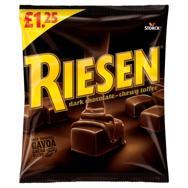 Riesen Dark Chocolate - Chewy Toffee 110g (Box of 12)