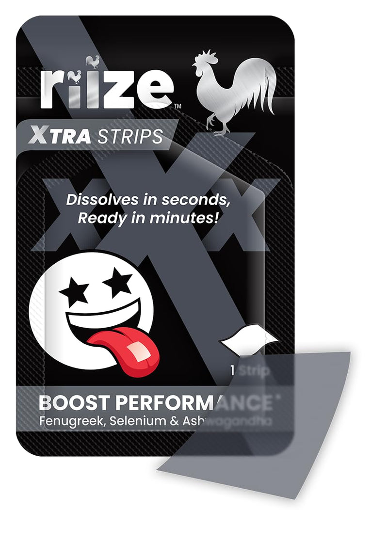 Riize Xtra Strips (30) - Fast-Dissolving Oral Strips with Ashwagandha & Fenugreek