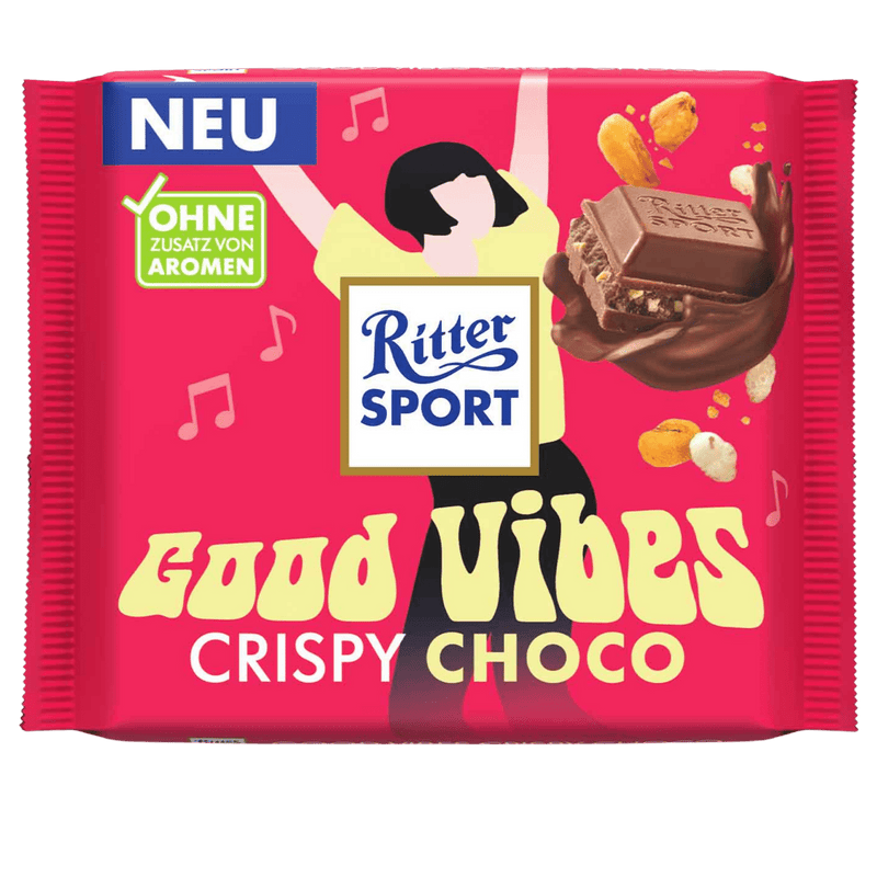 Ritter Sport | Good Vibes Crispy Milk Chocolate Bar | 100g - InStock