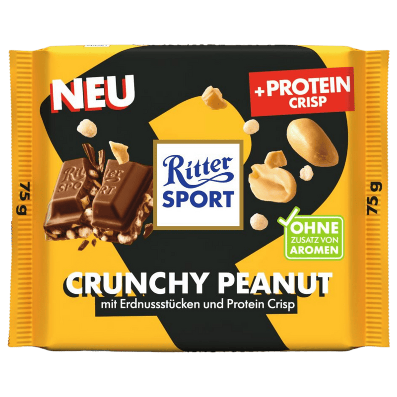 Ritter Sport | Protein Crisp Crunchy Peanut Milk Chocolate Bar | 75g - InStock