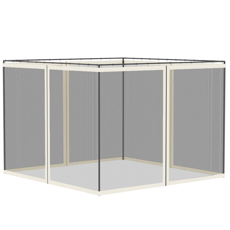 Four-Panel Gazebo Replacement Screen - Durable Polyester Mesh Protection