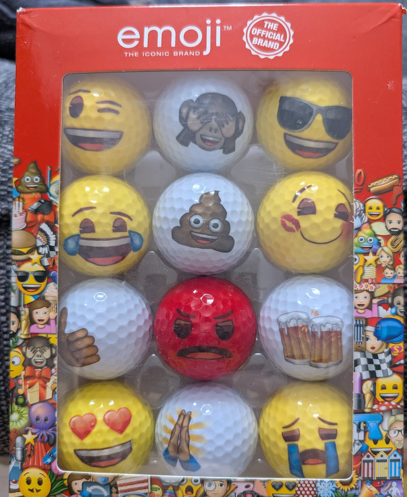 Emoji™ Golf Balls – 12 Pack | Novelty Golf Gift Set