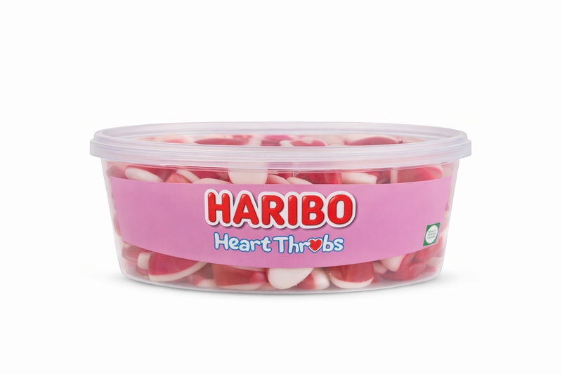Haribo Heart Throbs – 480g Tub ex store