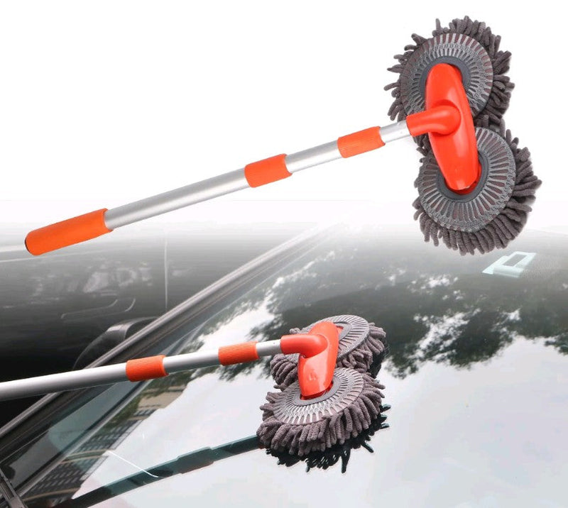 Long Handle Car Cleaning Brush – Extendable Dual-Brush Design t