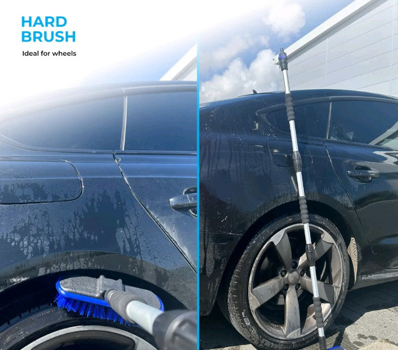 Simply Auto 3-in-1 Car Wash Brush Set | Telescopic Pole & Hose Connector T