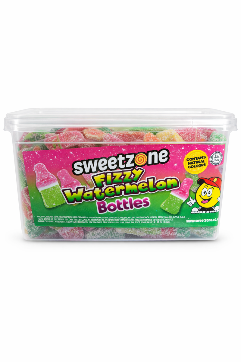 Sweetzone Fizzy Watermelon Bottles – Tub of 150