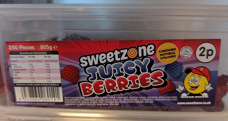 Sweetzone Juicy Berries Tub – 350 Pieces 🍓🫐