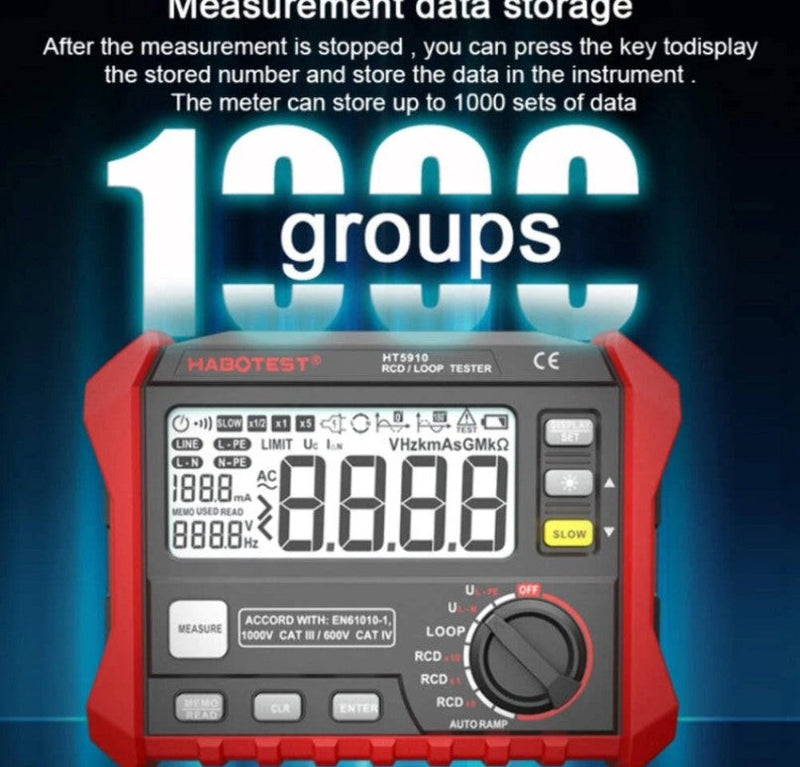RCD & Loop Tester – Professional Electrical Installation Tester ex