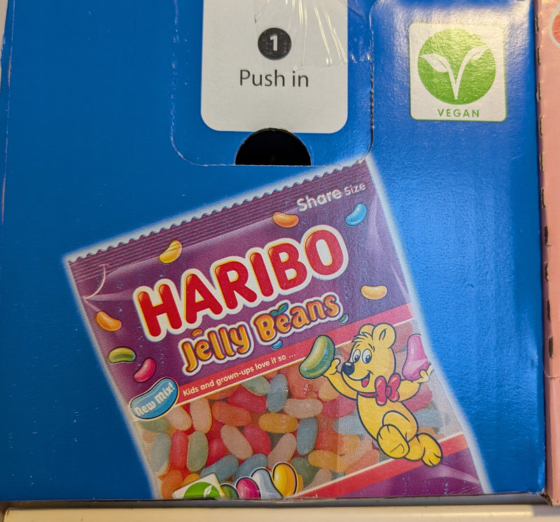 Haribo Jelly Beans – Vegan Fruity Share Bag (175g) box of 12