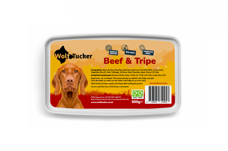 Wolf Tucker Working Dog Beef & Tripe Meal 1kg