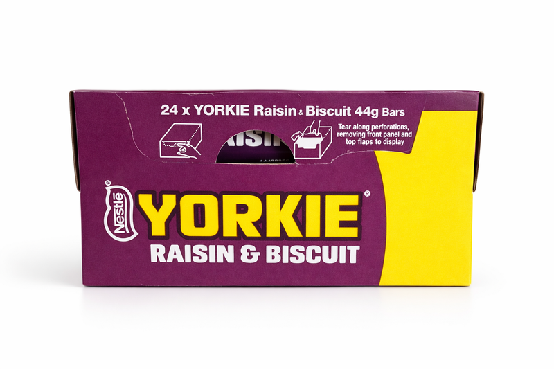 Yorkie Raisin & Biscuit Chocolate Bars | Bulk Box of 24 x 44g