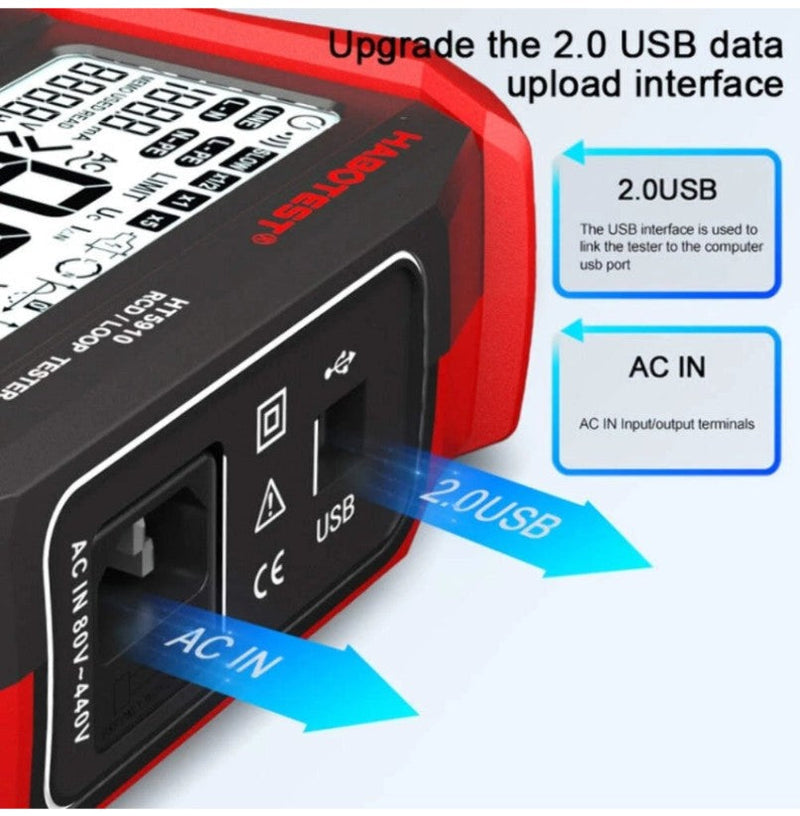 RCD & Loop Tester – Professional Electrical Installation Tester ex