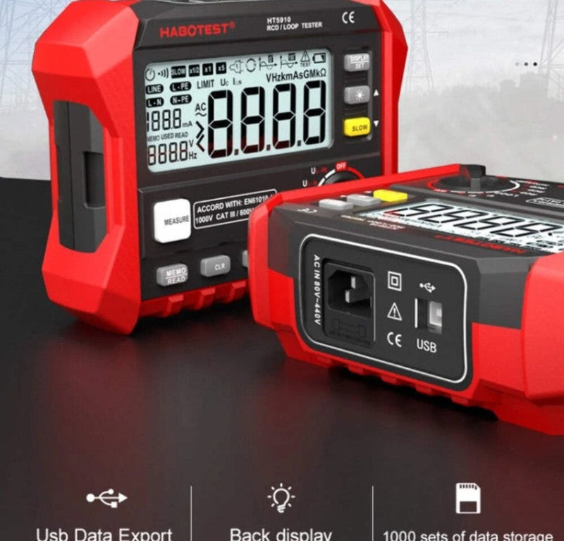 RCD & Loop Tester – Professional Electrical Installation Tester ex