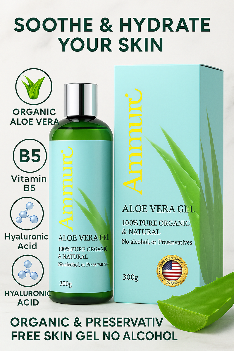 Aloe Vera Gel 300g Bottle – 5 Pack | Ammuri