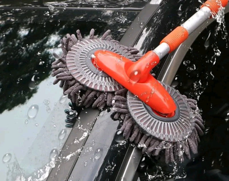 Long Handle Car Cleaning Brush – Extendable Dual-Brush Design t