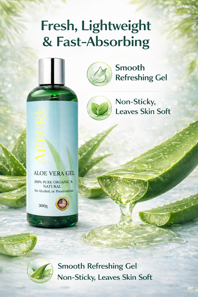Aloe Vera Gel 300g Bottle – 5 Pack | Ammuri