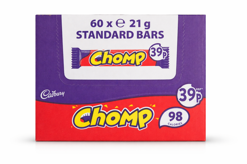Cadbury Chomp Chocolate Bars – 60 Pack (21g Each)