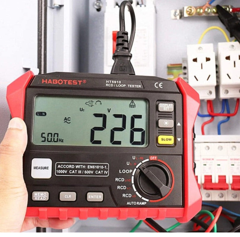 RCD & Loop Tester – Professional Electrical Installation Tester ex