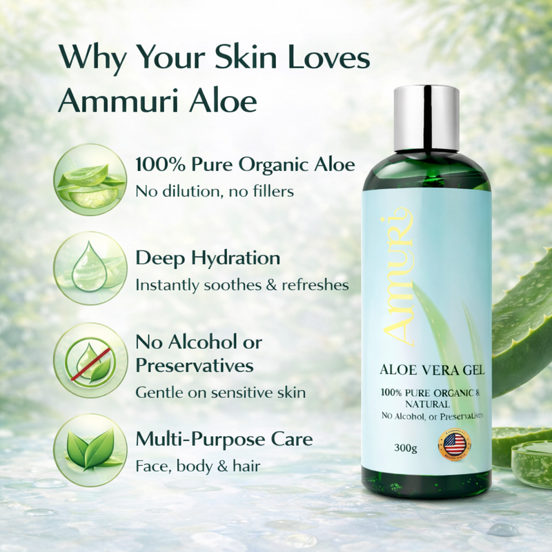 Aloe Vera Gel 300g Bottle – 5 Pack | Ammuri