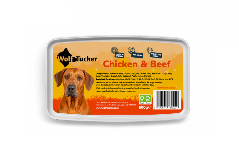 Wolf Tucker Working Dog Chicken & Beef Meal 500g