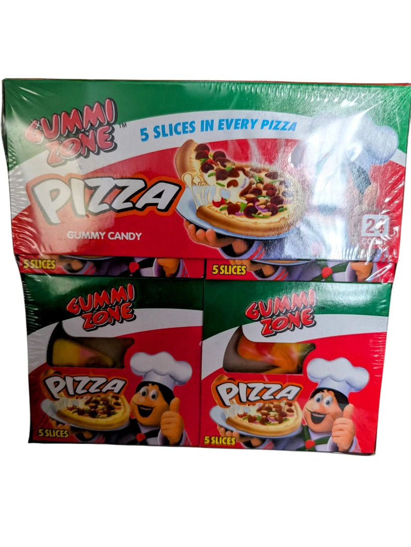 Gummi Zone Pizza Gummy Candy – Box of 24 Individually Wrapped