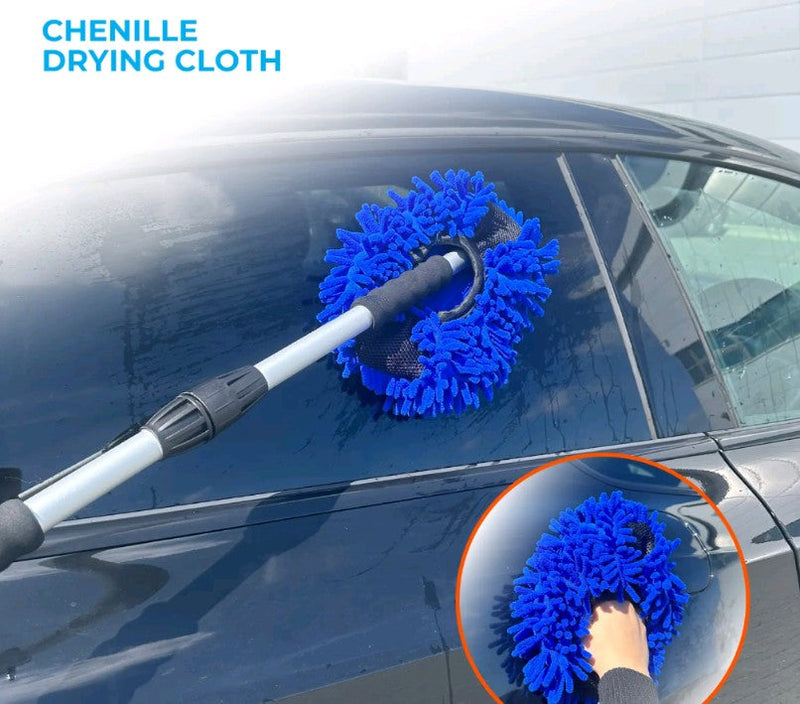 Simply Auto 3-in-1 Car Wash Brush Set | Telescopic Pole & Hose Connector T