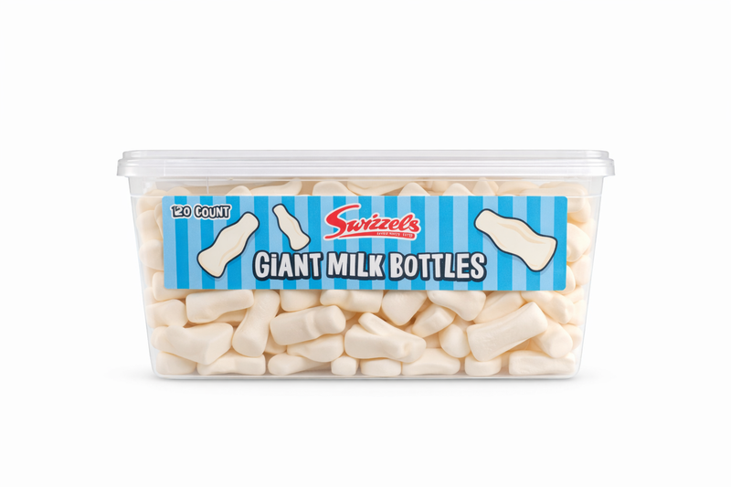 Swizzels Giant Milk Bottles – Tub of 120 Retro Sweets