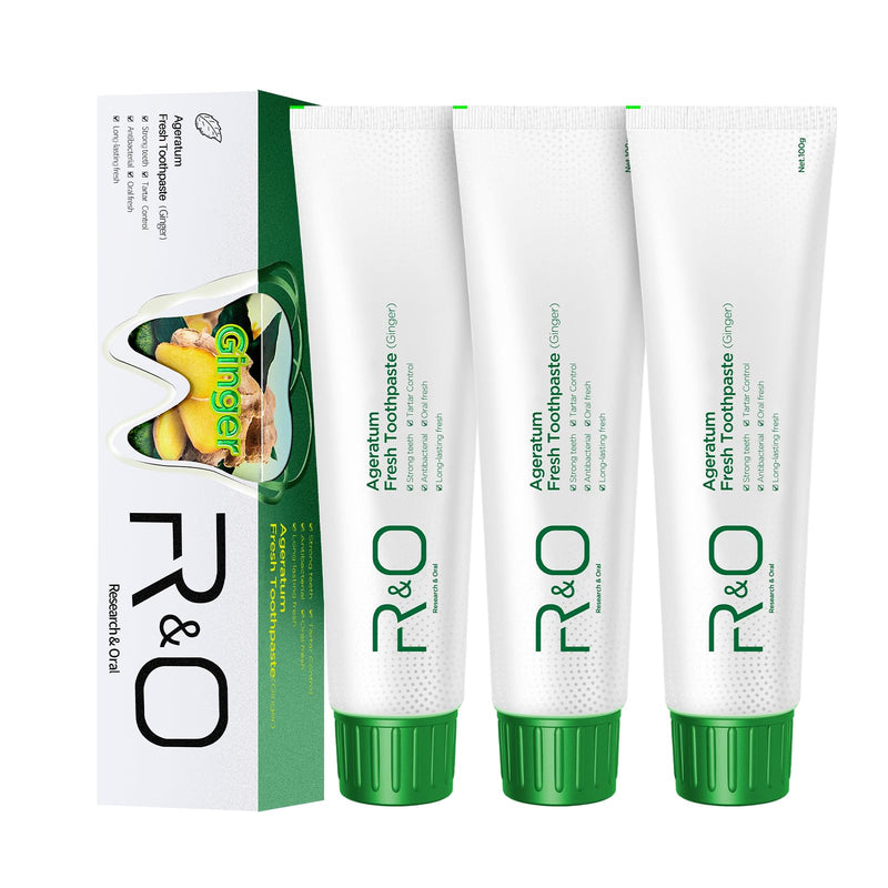 R&O Ginger Mint Fresh Toothpaste 3.53 oz – Fresh Breath & Plaque Removal