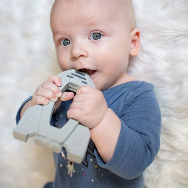 OrBITEr® Rocket - Natural Rubber Space Teether Baby Toy