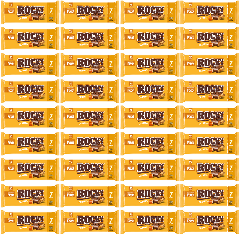 36 x Foxs Rocky Caramel 7pk - 7 PACK