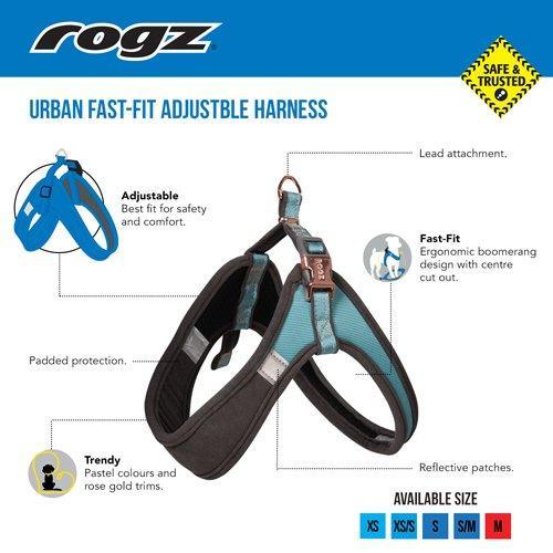 Rogz URBAN Adj Fast-Fit Harness Gold Rush