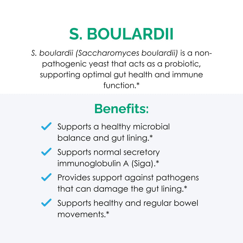 Rootcology by Dr. Izabella Wentz | S. boulardii Probiotic Capsules - Shelf-Stable 10 Billion CFU Saccharomyces | 60 Capsules