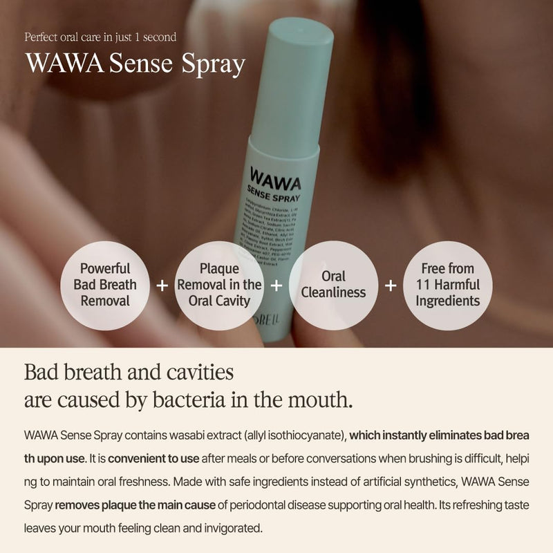 ROROBELL Wawa Sense Spray Oral Care – Fights Bad Breath (1/3 Fl Oz)