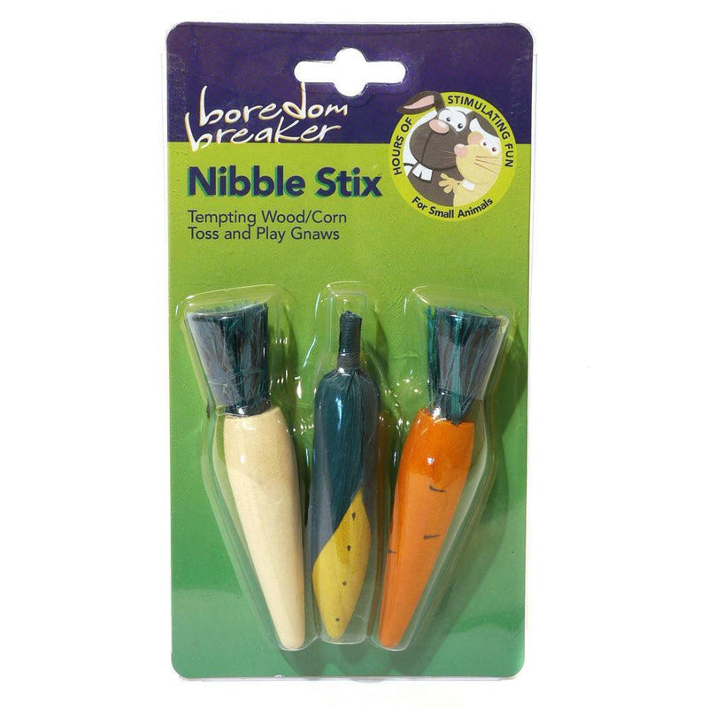 Rosewood Wooden 3D Vegetables Nibble Stix 3 Pk