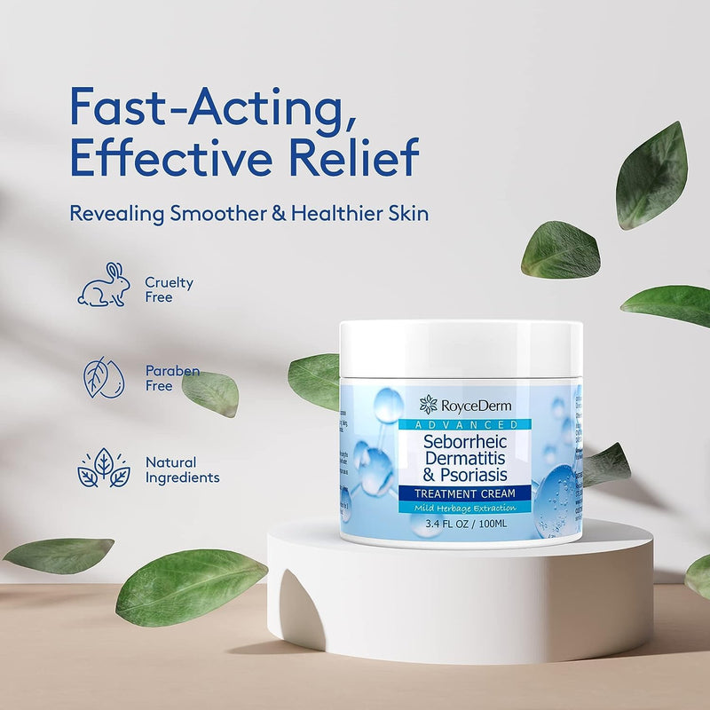 Roycederm Seborrheic Dermatitis Cream – Scalp Treatment for Psoriasis, Dandruff & Dry Scalp