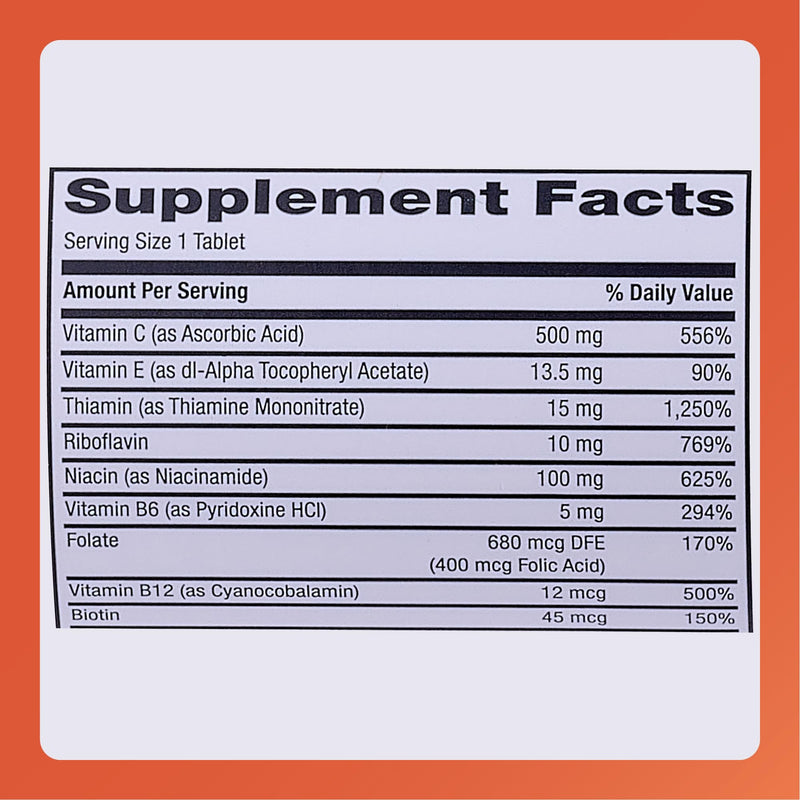 Rugby Multivitamin with Zinc Stress Formula - 60 Tablets