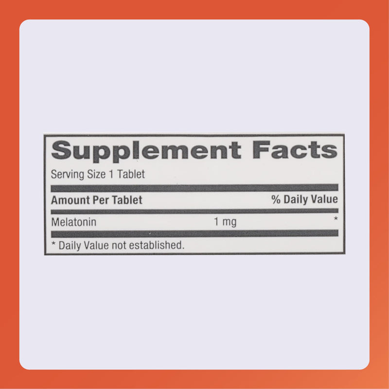 Rugby Melatonin 1mg Tablets - Dietary Supplement - 90 Count