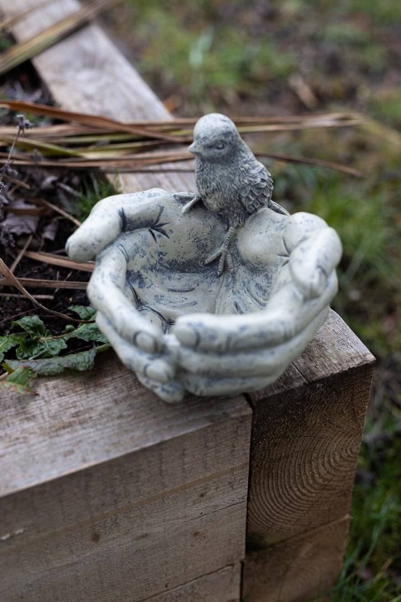 Decorative Stone Effect Bird Bath Bird Feeder Garden Ornament