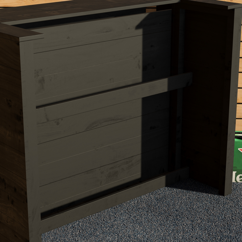 Rustic Wooden Bar - Man Cave Edition