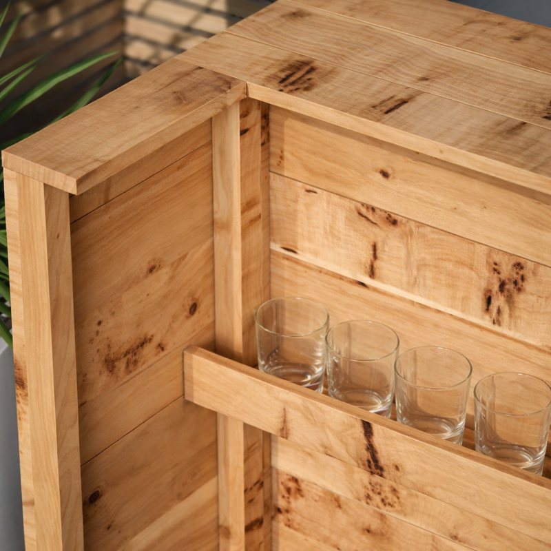 Rustic Wooden Garden Bar