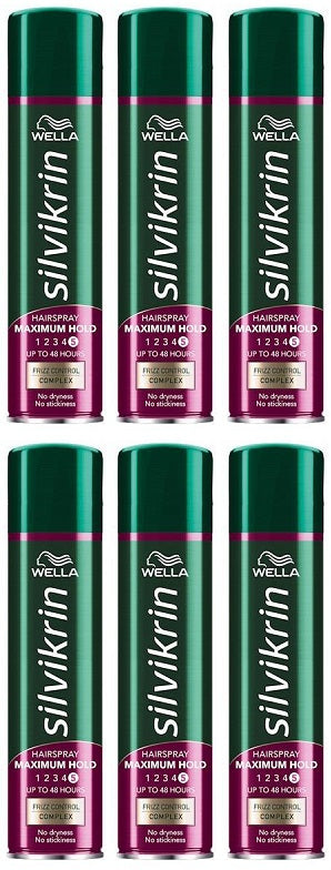 6 x Silvikrin Hairspray Maximum Hold - 400ML
