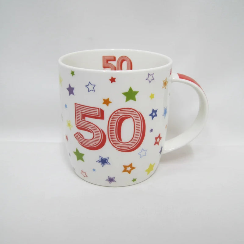 Ceramic    Mug Birthday 50 Stars