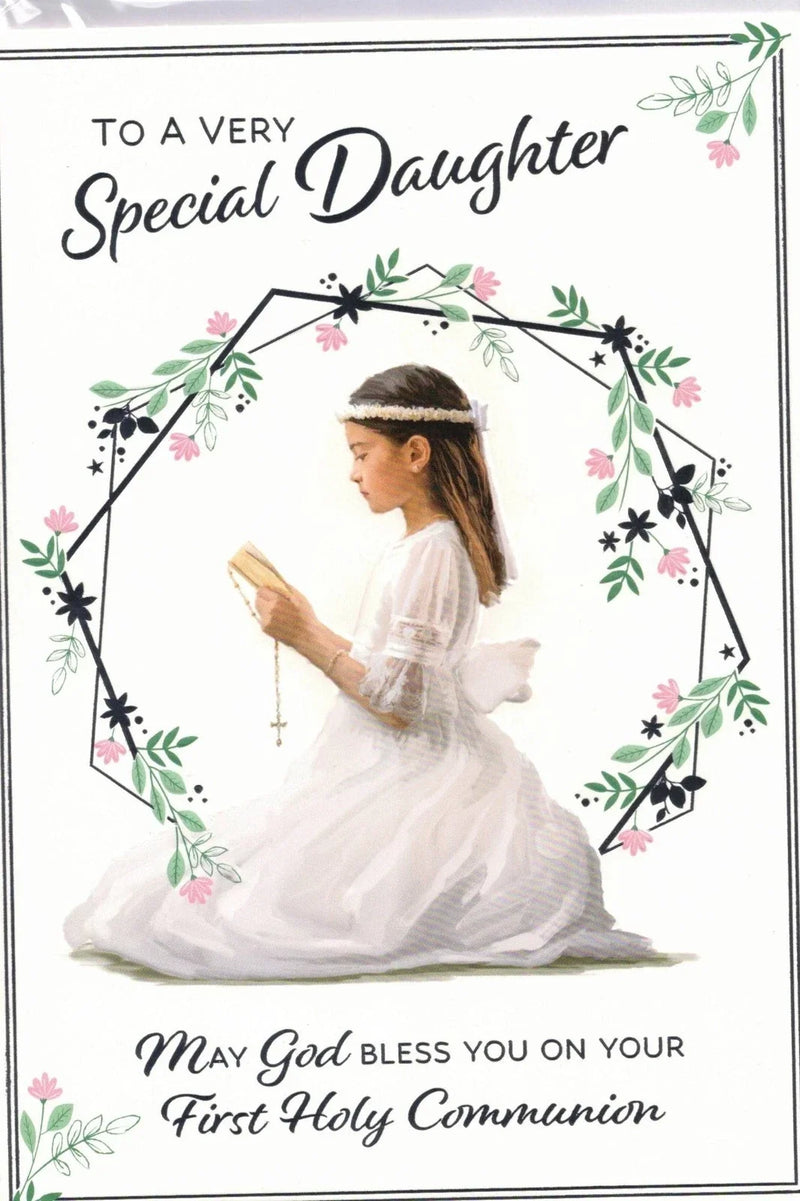 to a  very  special  daughter  on her first holy commumion  card