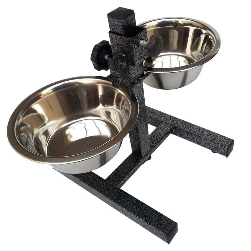 Stainless Steel Double Pet Bowl With Stand