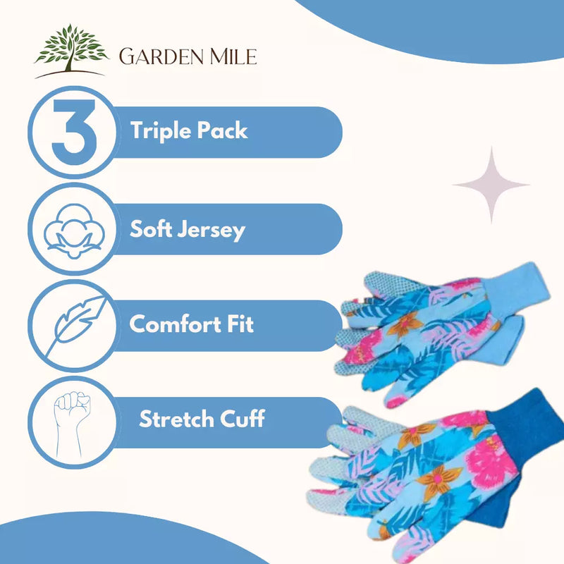 Cotton Grip Gloves - Tropicana Triple Pack