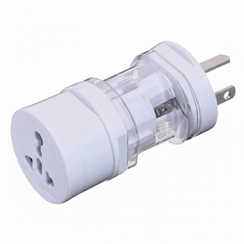 Travel Plug Universal Worldwide Charger Power Adapter US, EU, UK, AU - White